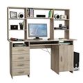 миниатюра Стол компьютерный Милан-7П, с полкой и надставкой дуб сонома №2
