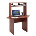 миниатюра Стол письменный Милан-2У, угловой с надставкой орех итальянский №1
