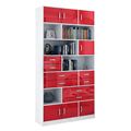 миниатюра Стеллаж в комплекте Либерти-31 Глянец белый / красный №1