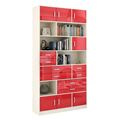 миниатюра Стеллаж в комплекте Либерти-31 Глянец дуб молочный / красный №1
