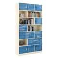 миниатюра Стеллаж в комплекте Либерти-31 Глянец дуб молочный / синий №1