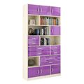 миниатюра Стеллаж в комплекте Либерти-31 Глянец дуб молочный / фиолетовый №1