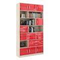миниатюра Стеллаж в комплекте Либерти-31 Глянец дуб сонома / красный №1