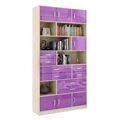 миниатюра Стеллаж в комплекте Либерти-31 Глянец дуб сонома / фиолетовый №1