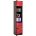 миниатюра Стеллаж в комплекте Либерти-41 Глянец венге / красный №1