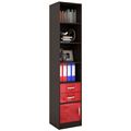 миниатюра Стеллаж в комплекте Либерти-42 Глянец венге / красный №1
