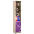 миниатюра Стеллаж в комплекте Либерти-42 Глянец дуб сонома / фиолетовый №1
