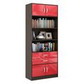 миниатюра Стеллаж в комплекте Либерти-51 Глянец венге / красный №1