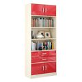 миниатюра Стеллаж в комплекте Либерти-51 Глянец дуб молочный / красный №1