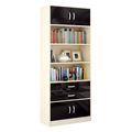 миниатюра Стеллаж в комплекте Либерти-51 Глянец дуб молочный / чёрный №1