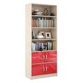 миниатюра Стеллаж в комплекте Либерти-52 Глянец дуб сонома / красный №1