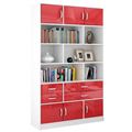 миниатюра Стеллаж в комплекте Либерти-62 Глянец белый / красный №1