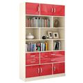 миниатюра Стеллаж в комплекте Либерти-62 Глянец дуб молочный / красный №1