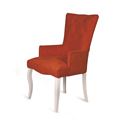 миниатюра Кресло Виктория Эмаль белая/G08 - Морковный №2