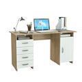 миниатюра Стол письменный Милан-7 (0120) дуб сонома / белый №1
