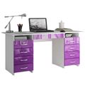 миниатюра Стол компьютерный Милан-10Я Глянец белый / фиолетовый №1