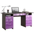 миниатюра Стол компьютерный Милан-10Я Глянец венге / фиолетовый №1
