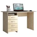 миниатюра Стол письменный Милан, Левый/Правый Глянец дуб сонома / бежевый №1