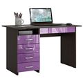 миниатюра Стол письменный Милан-1 Глянец венге / фиолетовый №1