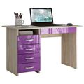 миниатюра Стол письменный Милан-1 Глянец дуб сонома / фиолетовый №1