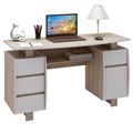 миниатюра Стол компьютерный Экстер-9 дуб сонома / белый №1