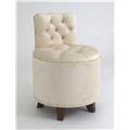 миниатюра Пуф Chester VS-05 TOGAS круглый со спинкой (COL 01 молочныйCOL 01 молочный/ноги темный орех) велюр №1
