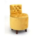 миниатюра Пуф Chester VS-05 TOGAS круглый со спинкой (COL 09 горчичный/ноги темный орех) велюр №1