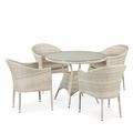 миниатюра Комплект плетеной мебели T190A/Y350A-W85-D90 Latte 4Pcs №1