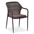 миниатюра Плетеный стул Y35B-W2390 Brown с подушкой №1