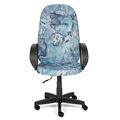миниатюра Офисное компьютерное кресло LEADER (карта на синем) №2