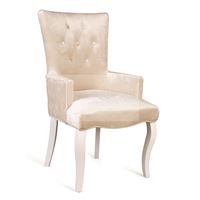 Кресло Виктория Эмаль белая/Бежевый