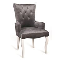 Кресло Виктория Эмаль белая/45 Голубовато-серый