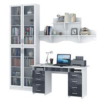 Уголок школьника Милан УШ-10Я-02 Глянец белый / серый