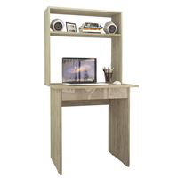 Стол компьютерный Милан-2Я Глянец, с надставкой дуб сонома / капучино