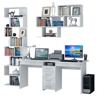 Уголок школьника Тандем УШ-2Я-04 Глянец белый / белый