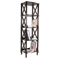 Этажерка-стеллаж "Джульетта"-4 (орех) Вис