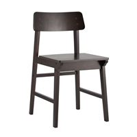 Стул ODEN коричневый цвет эспрессо обеденный деревянный массив гевеи со спинкой