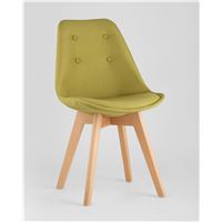 Стул TARIQ зеленый обивка износостойкая ткань деревянные ножки