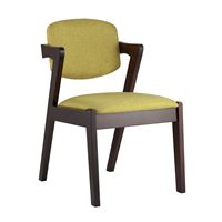 Стул Viva оливковый обеденный деревянный массив гевеи с мягким сиденьем и спинкой