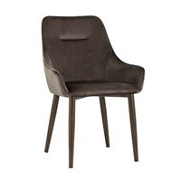 Стул Диана велюр коричневый ножки металл под дерево