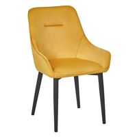 Стул Диана оранжевый обивка мебельный велюр ножки металл