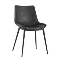 Стул кухонный Texas мягкая обивка из экокожи, цвет серый, ножки черные