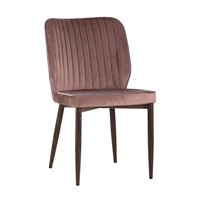 Стул Лоренс пыльно-розовый обивка мебельный велюр