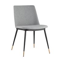 Стул Мелисса мягкий тканевый серый