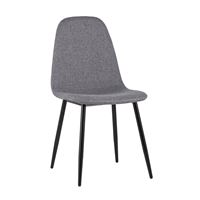 Стул Норман рогожка тёмно-серый ножки металл