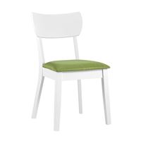 Стул обеденный TOMAS WHITE белый каркас салатовая обивка