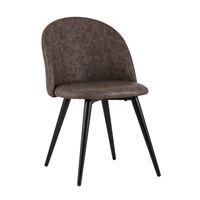 Стул обеденный Лион коричневая экокожа черные ножки