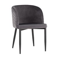 Стул Оскар велюр серый мебельная ткань велюр