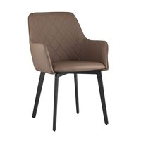 Стул Прайм экокожа коричневый полипропилен,стальные черные ножки