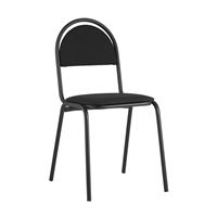 Стул Севен (Seven) черный для посетителей и конференц залов, пластиковые опоры, фанера, поролон